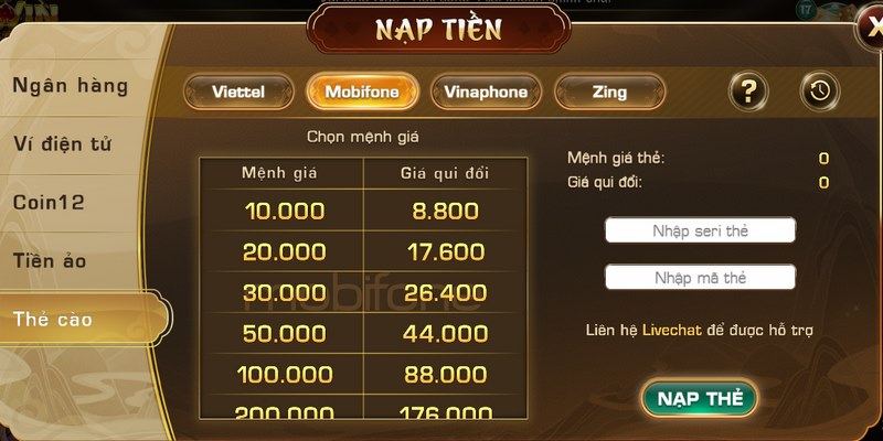 Nạp Tiền Iwin - Hướng Dẫn Bet Thủ Chuyển Tiền Nhanh 3 Nạp qua thẻ cào anh em có thể được hưởng chiết khấu cao hơn nữa
